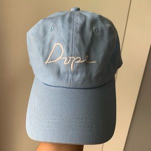 Blue slogan hat